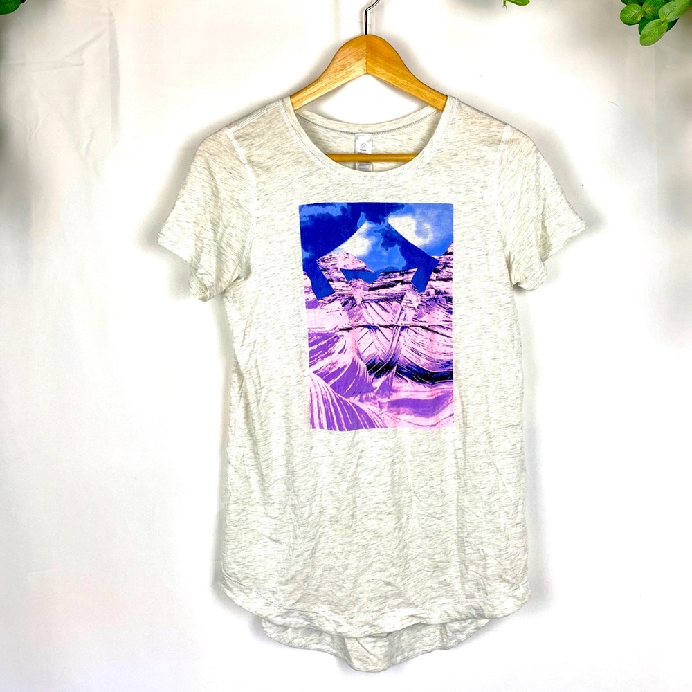 Ivivva by Lululemon Mountain Tee Purple Logo Sz 12